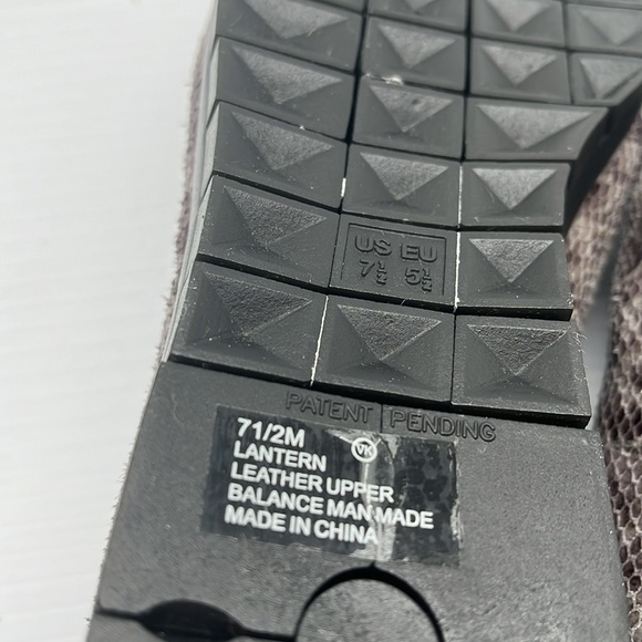 Aerosoles Lantern Leather Wedge Womens 7.5 M Gray Snake Comfort Ballet Classic - Picture 9 of 17